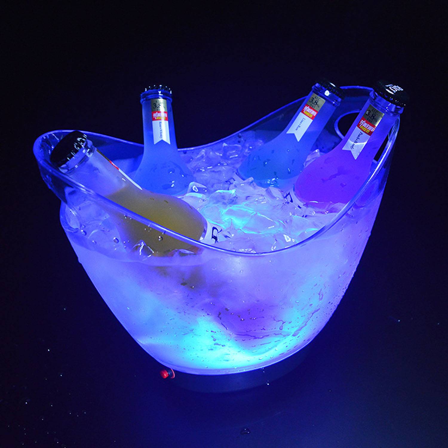 4L LED Light Gradient PS Plastic Ice Bucket 2