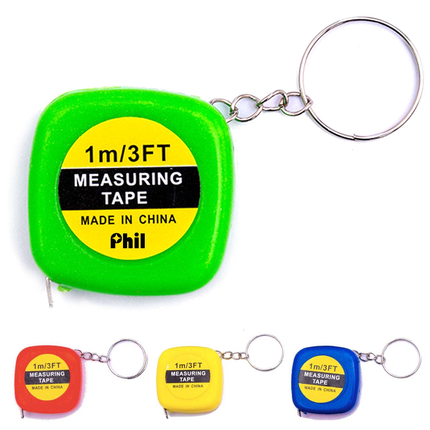 Mini Auto Retractable 1M Tape Measure Keychain Ruler Gift