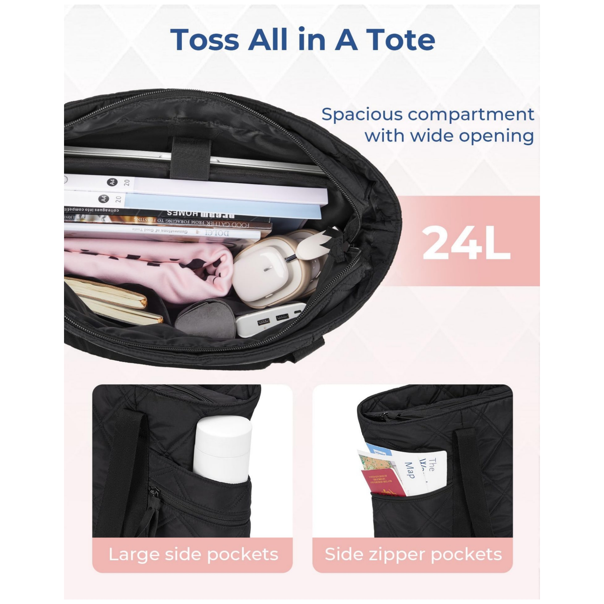 Tote Bag For Women, custom tote bag with logo imprint 7