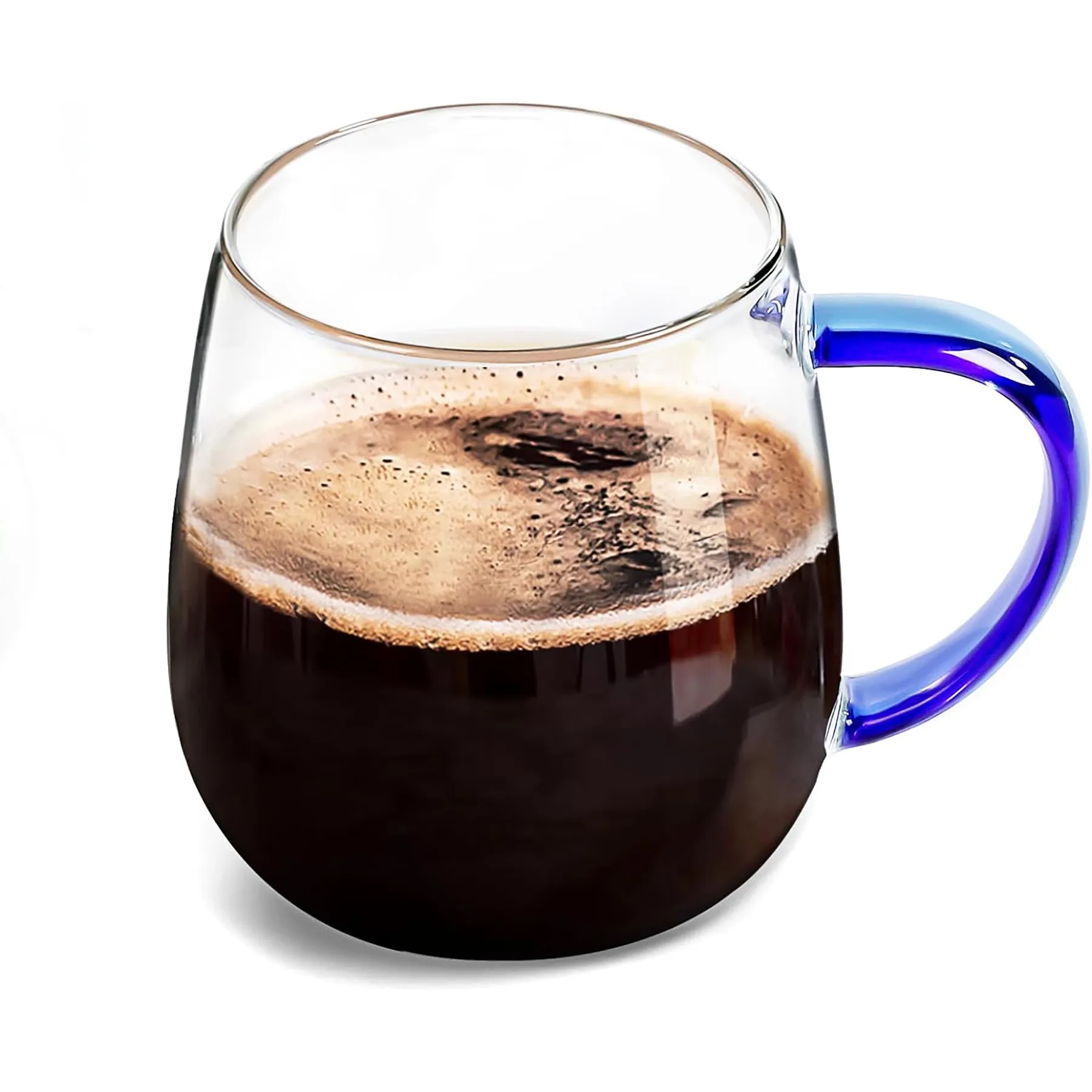 Clear Glass Mug with Multicolor Handle 5