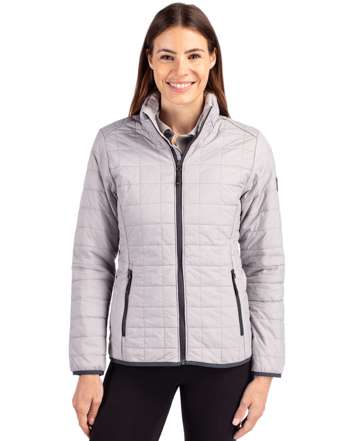 Cutter & Buck Rainier Recycled Insulated Puffer Womens Full Zip Jacket 87