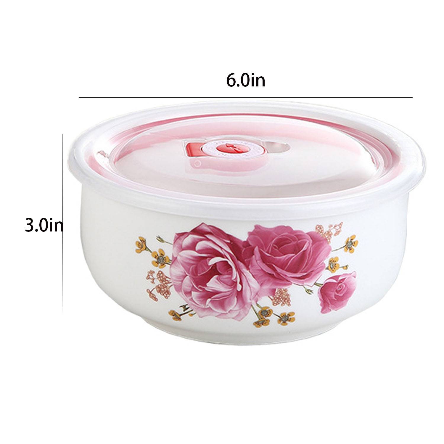 6 Inch Kitchen Ceramic Bowl w/ Airtight lid 3
