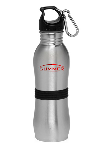 24 oz. Stainless Steel with Rubber Grip Bottles, custom water bottle with logo imprint 1
