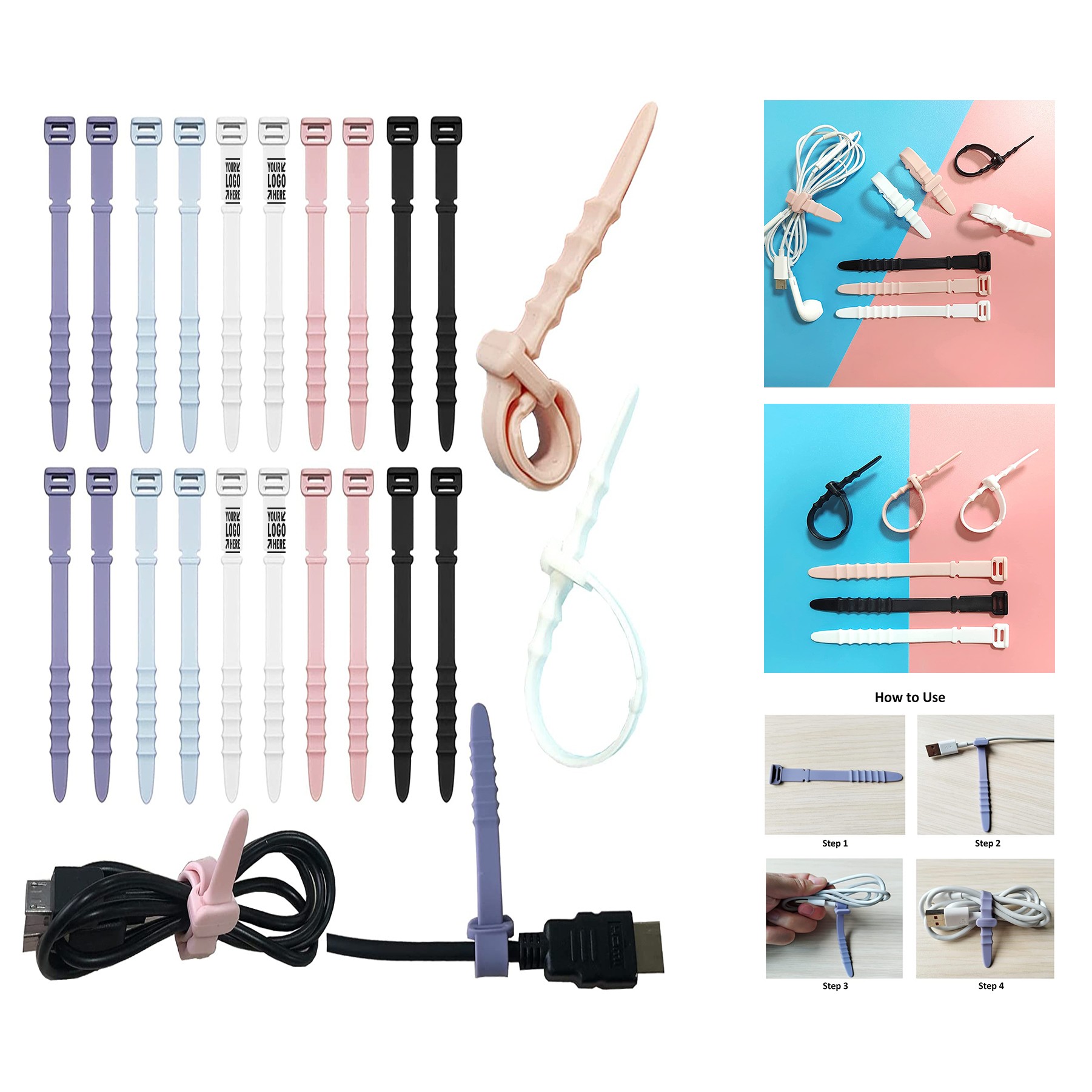 Reusable Silicone Zip Ties 2