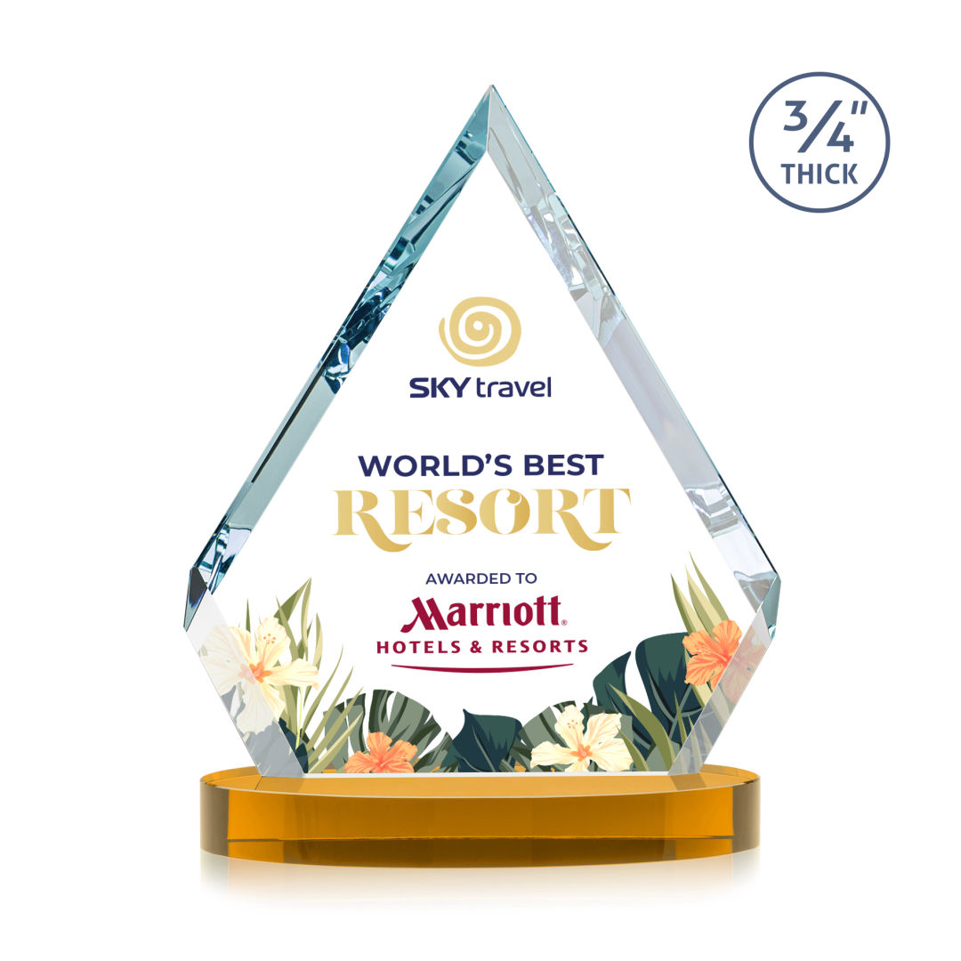 Apex VividPrint™ Award on Alberton Base - Amber