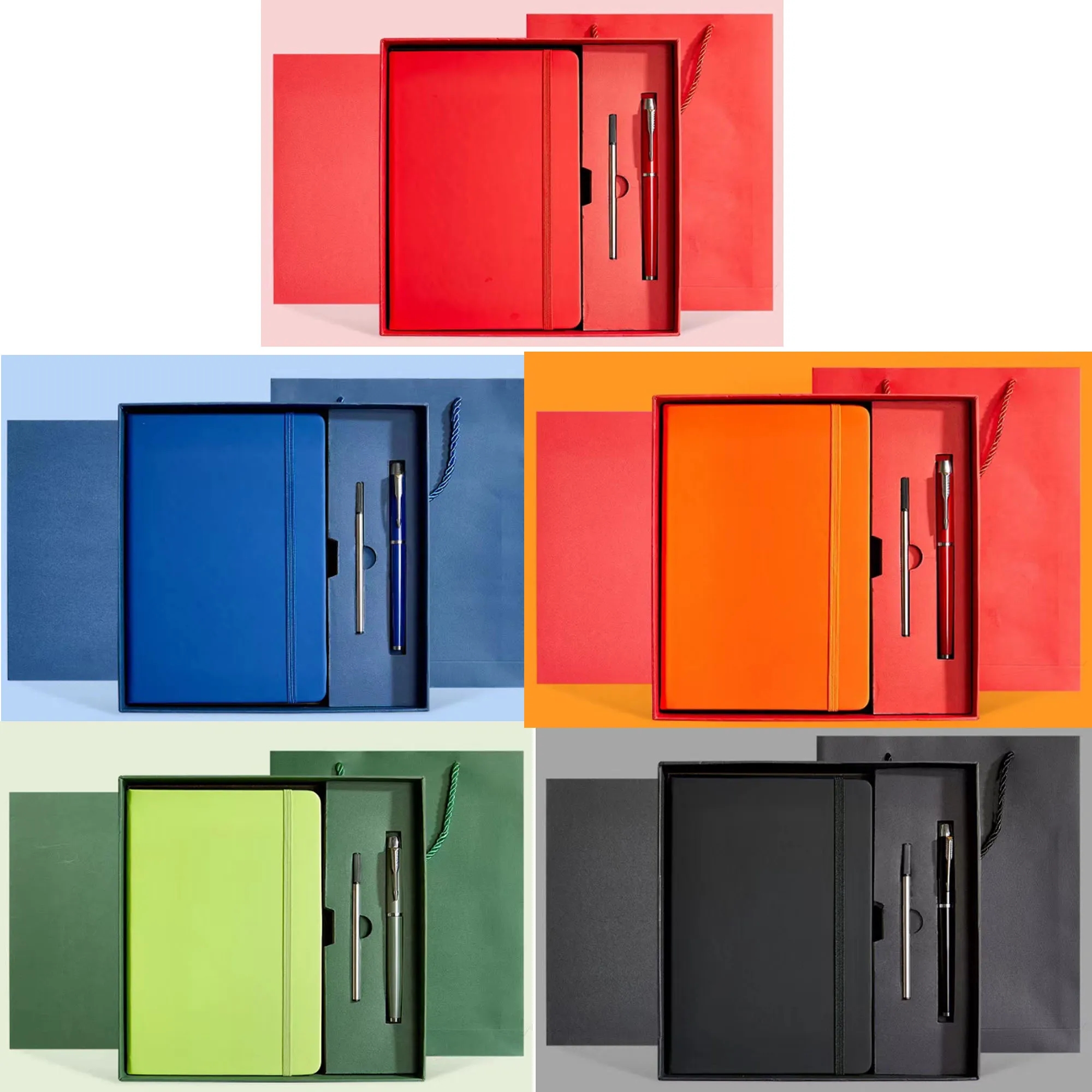 Comfortable Touch Binding Diary Notebook Gift Box Set 4