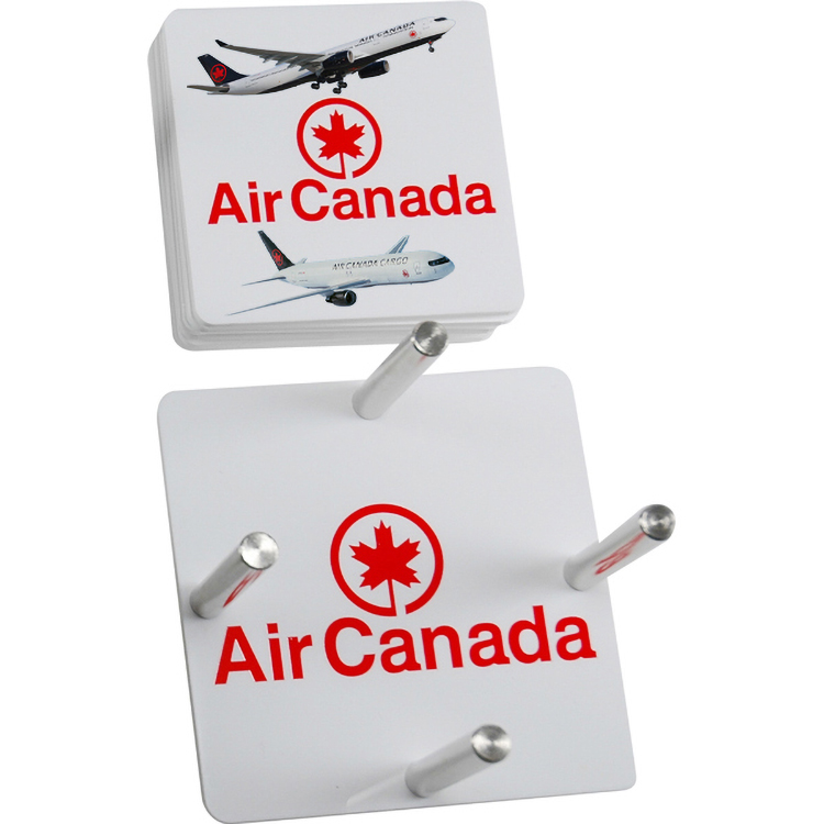 Acrylic Coaster Set of 6 Square Coasters (3 1/2"x3 1/2") and 1 Base (4 1/2"x4 1/2") Full Colour