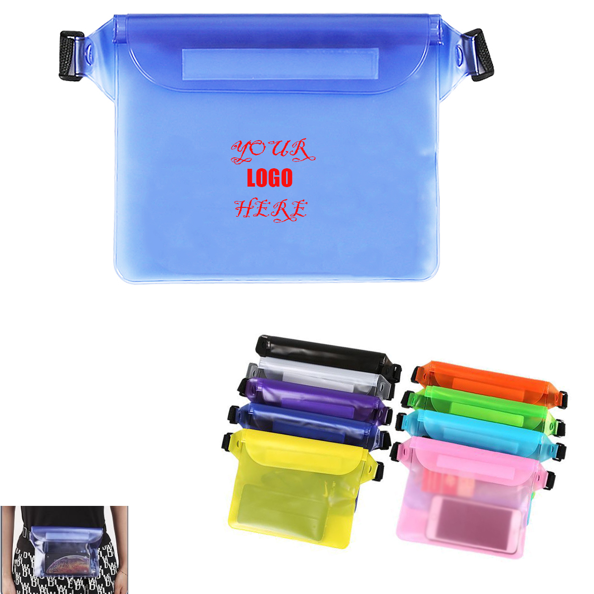 Waterproof Pouch with Adjustable Waist Strap 1