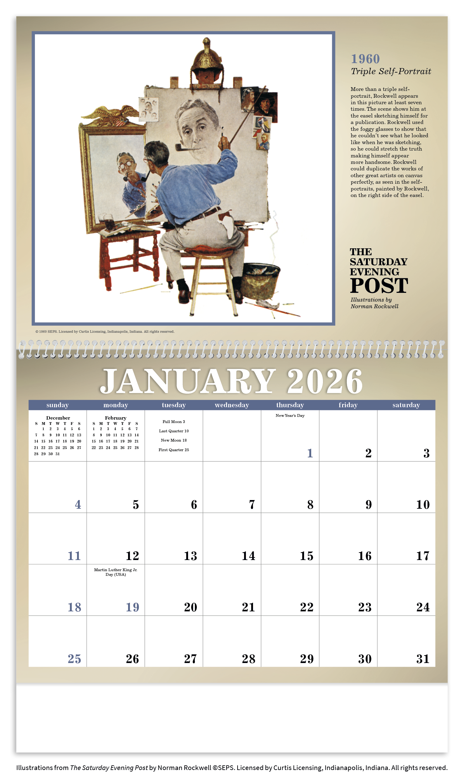 Triumph® Calendars The Saturday Evening Post Illustrations by Norman Rockwell Calendar 42