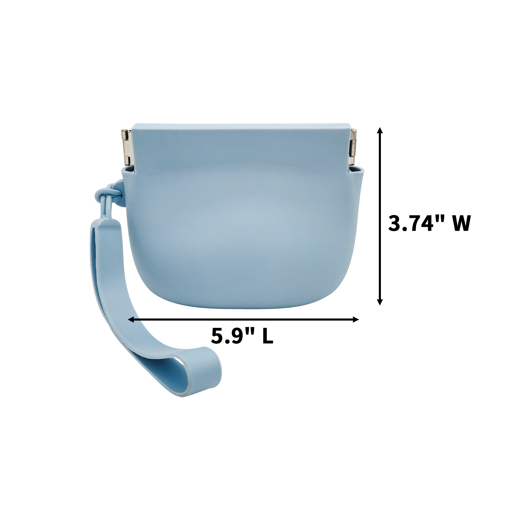 Silicone Coin Pouch With Self Closing Mouth 5.9" x 3.74" 4