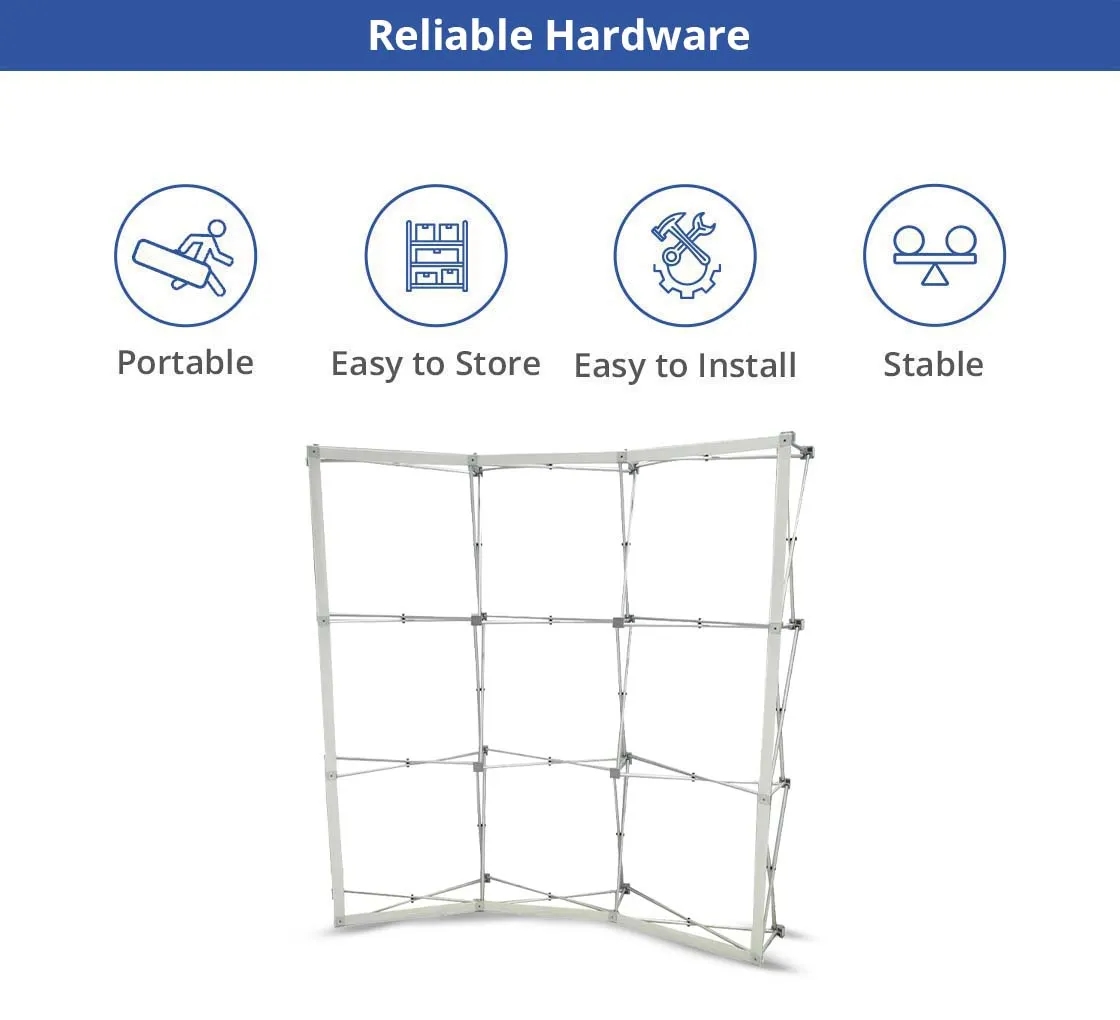 Fabric Pop Up Curved Display - Hardware only 2