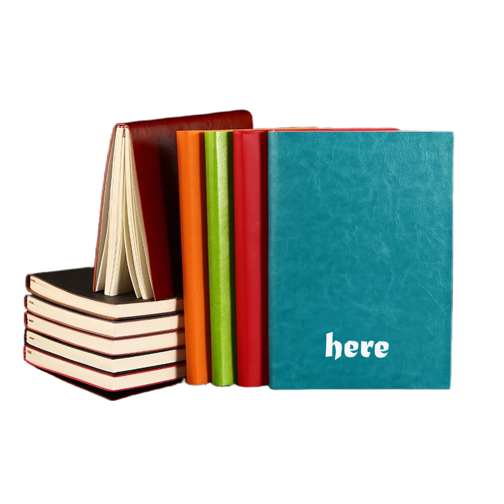 PU Leather A5 Notebook Woodfree Paper