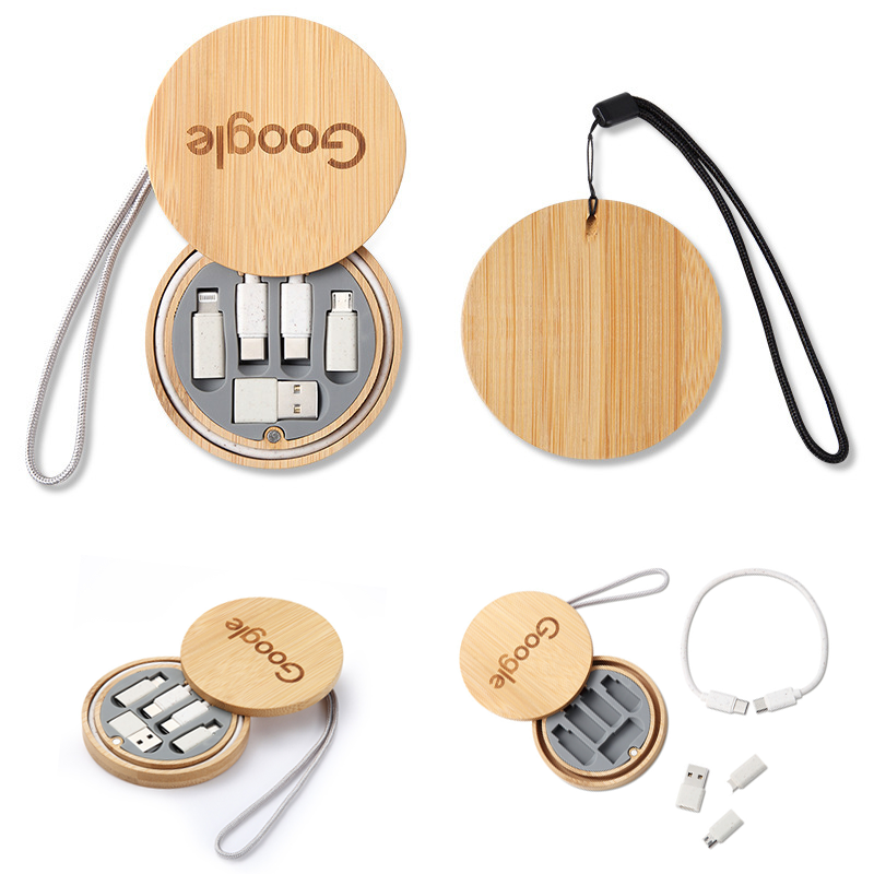 Environmentally friendly 60W bamboo fast charging data cable six in one 1