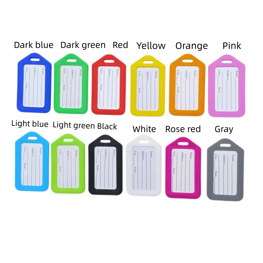 3.4 x 2 Inches Plastic Luggage Tags 3