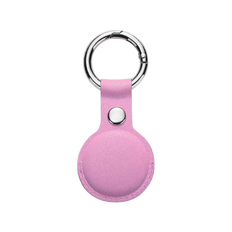Economical PU Leather AirTag Holder with Key Ring 7