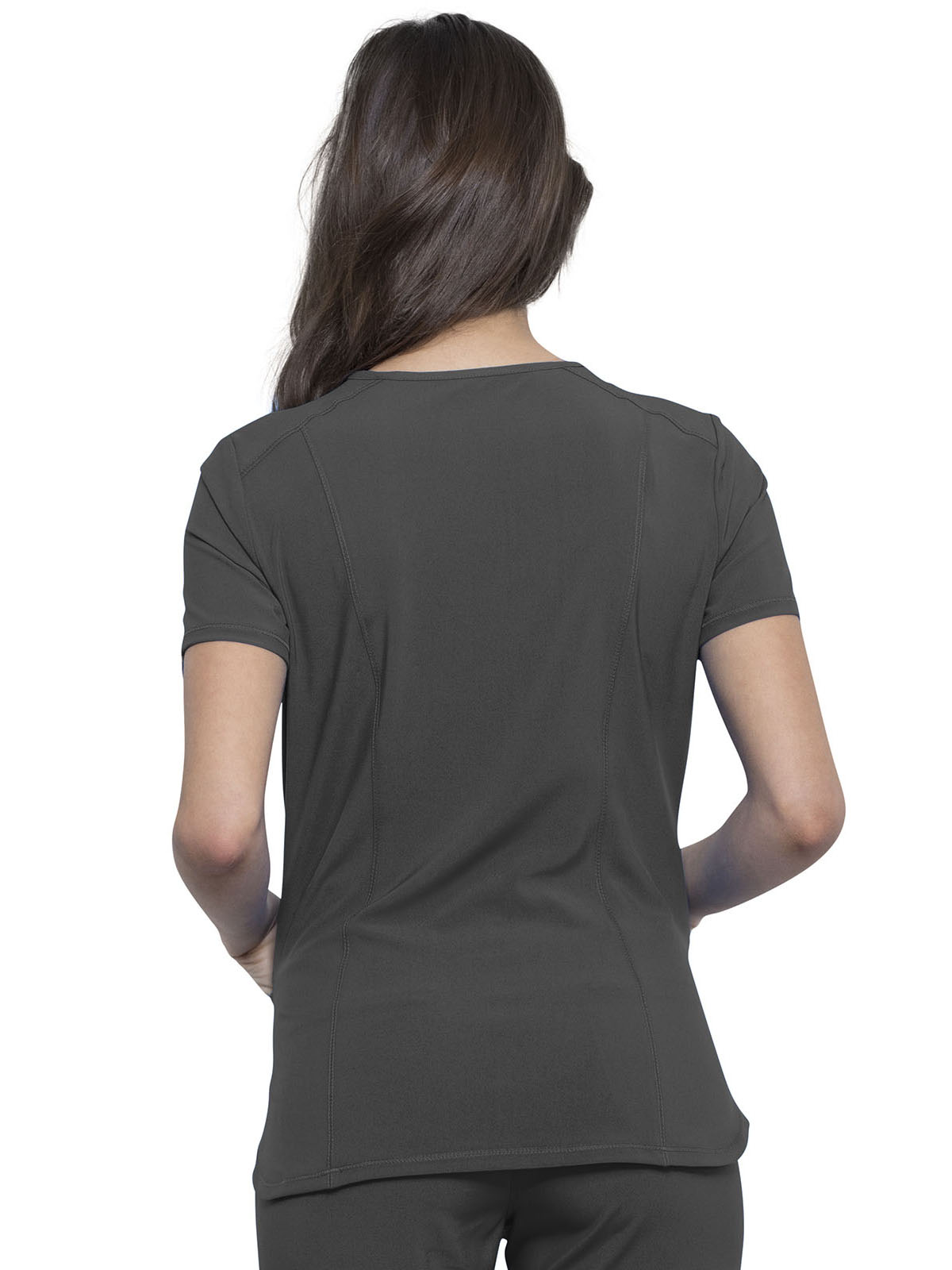 Infinity - Women's 2 Pocket Princess Seams V-Neck Top 1