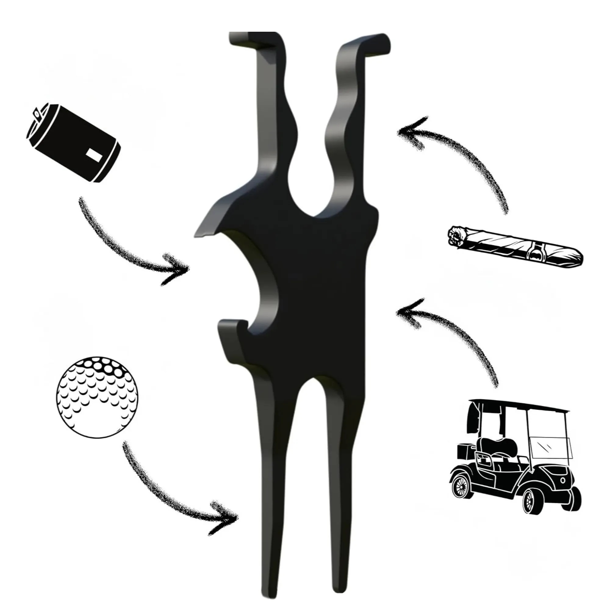 Magnetic Multi Function Golf Cigar Rest 4