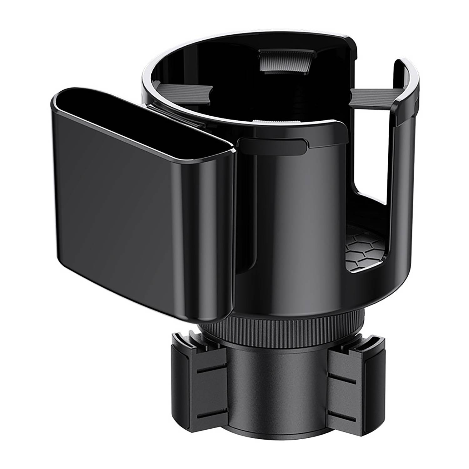 2 in 1 ABS Car Cup Holder Expander w/ Phone Mount 2