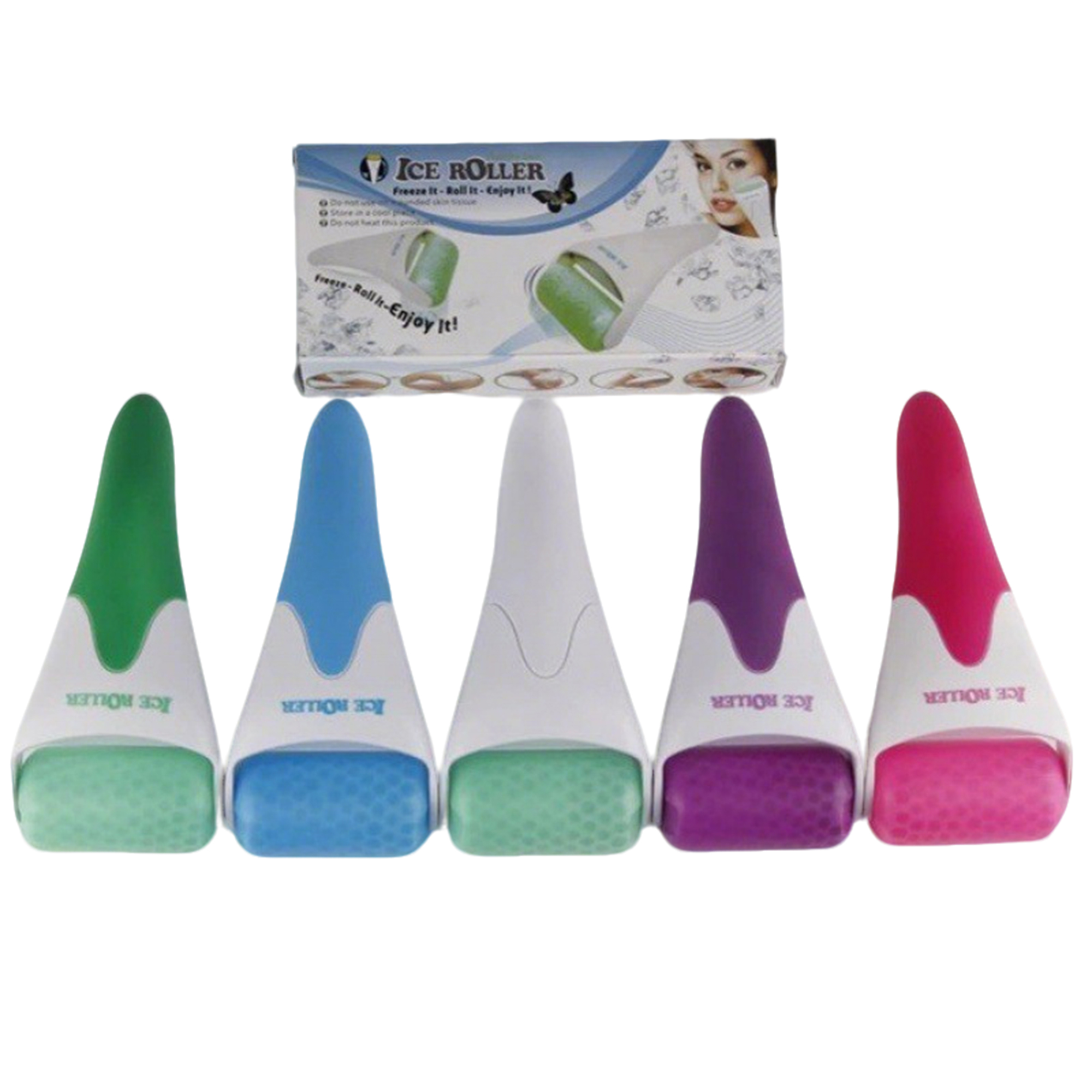 Facial Massage Ice Roller With Plastic Handle 9