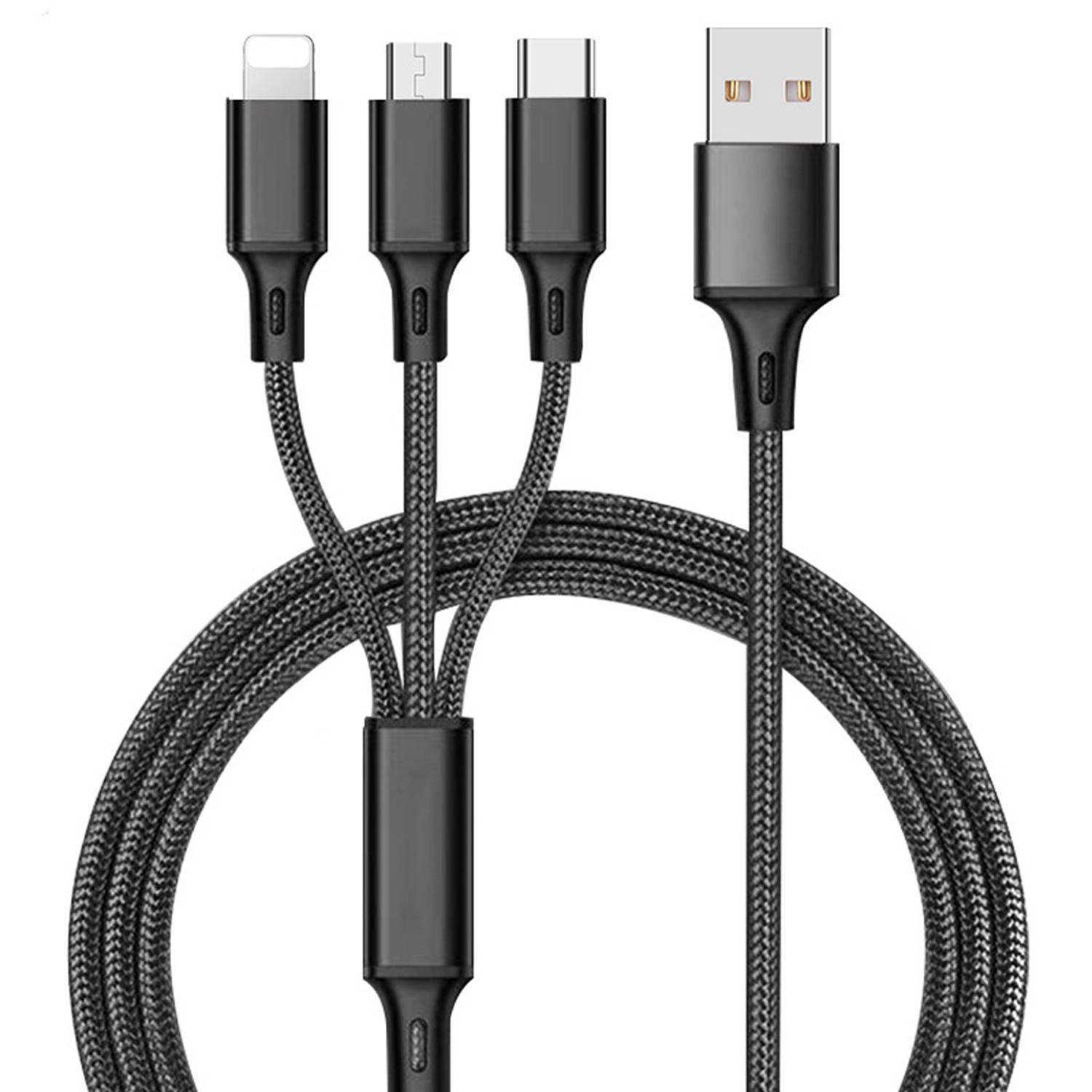 3 in 1 Nylon Braided Universal Charging Cable 4