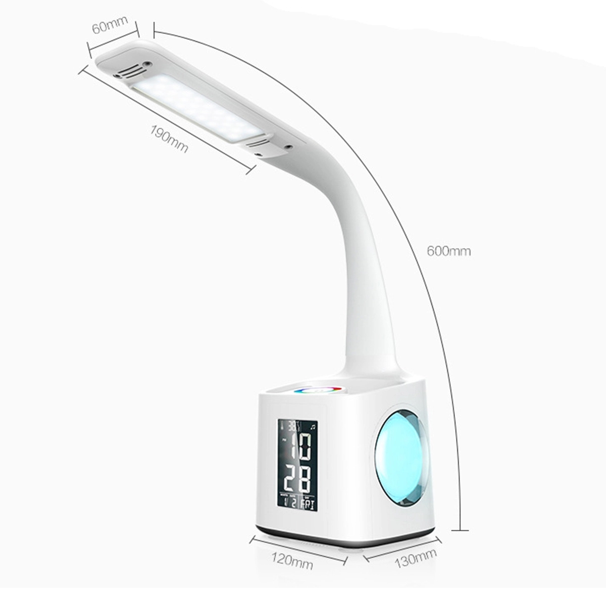 LED Desk Lamp with USB Charging Port and Calendar 2