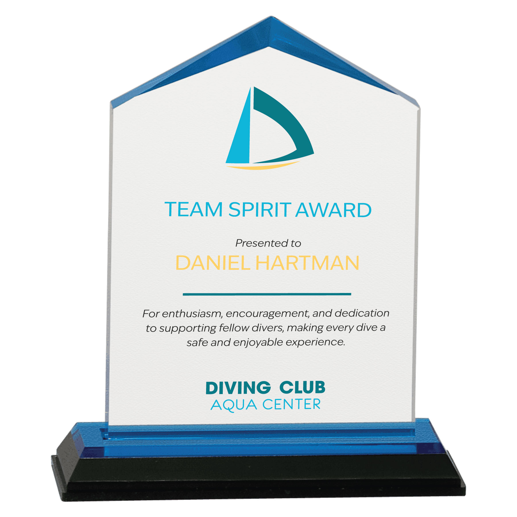 5" Blue Jewel Impress Acrylic