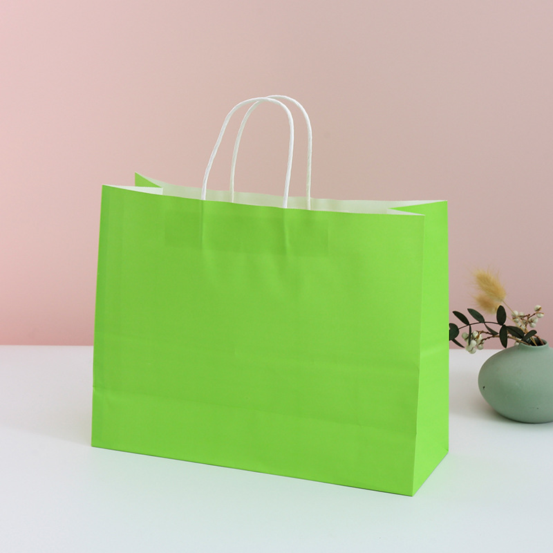 Extra Large Size Kraft Paper Shopper Tote bags(15 3/4" * 5 1/8" * 12 3/16") 11