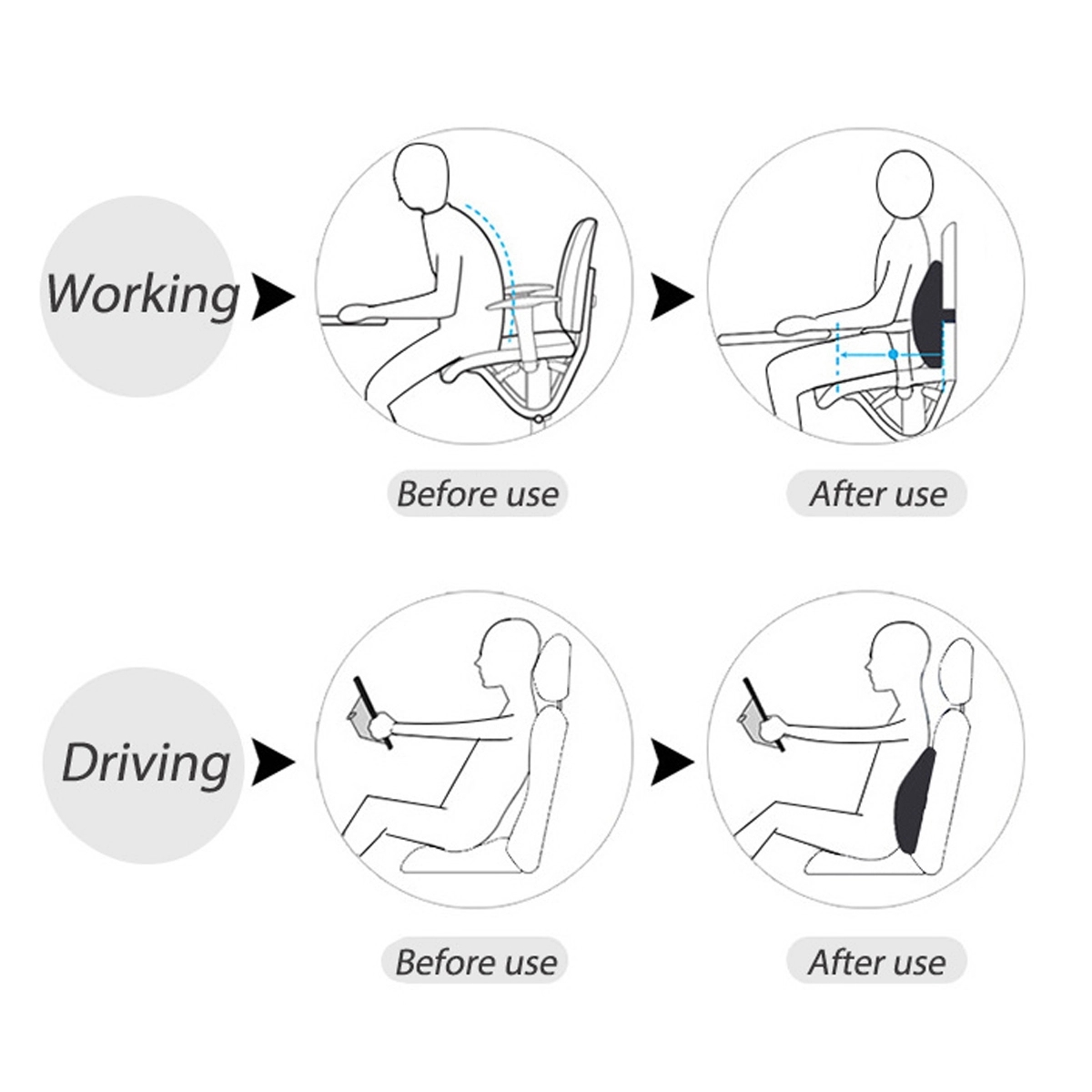 Memory Foam Back Support Cushion 4