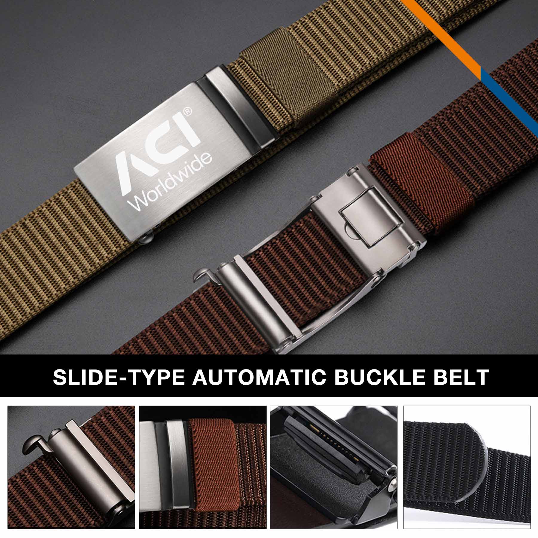Terio Adjustable Metal Buckle Canvas Belt 6