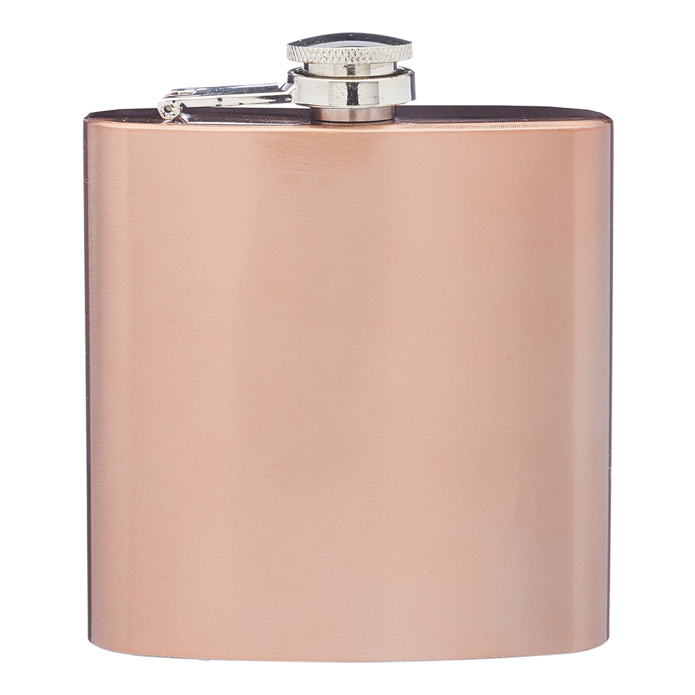 6 oz. Copper Coated Flask, custom water bottle with logo imprint 2