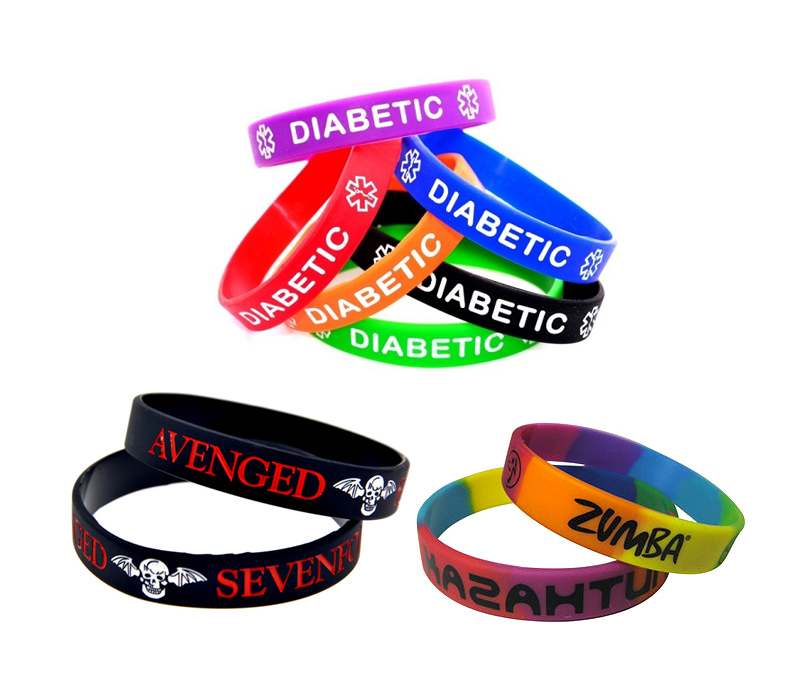 Color Filled Silicone Wristbands 9