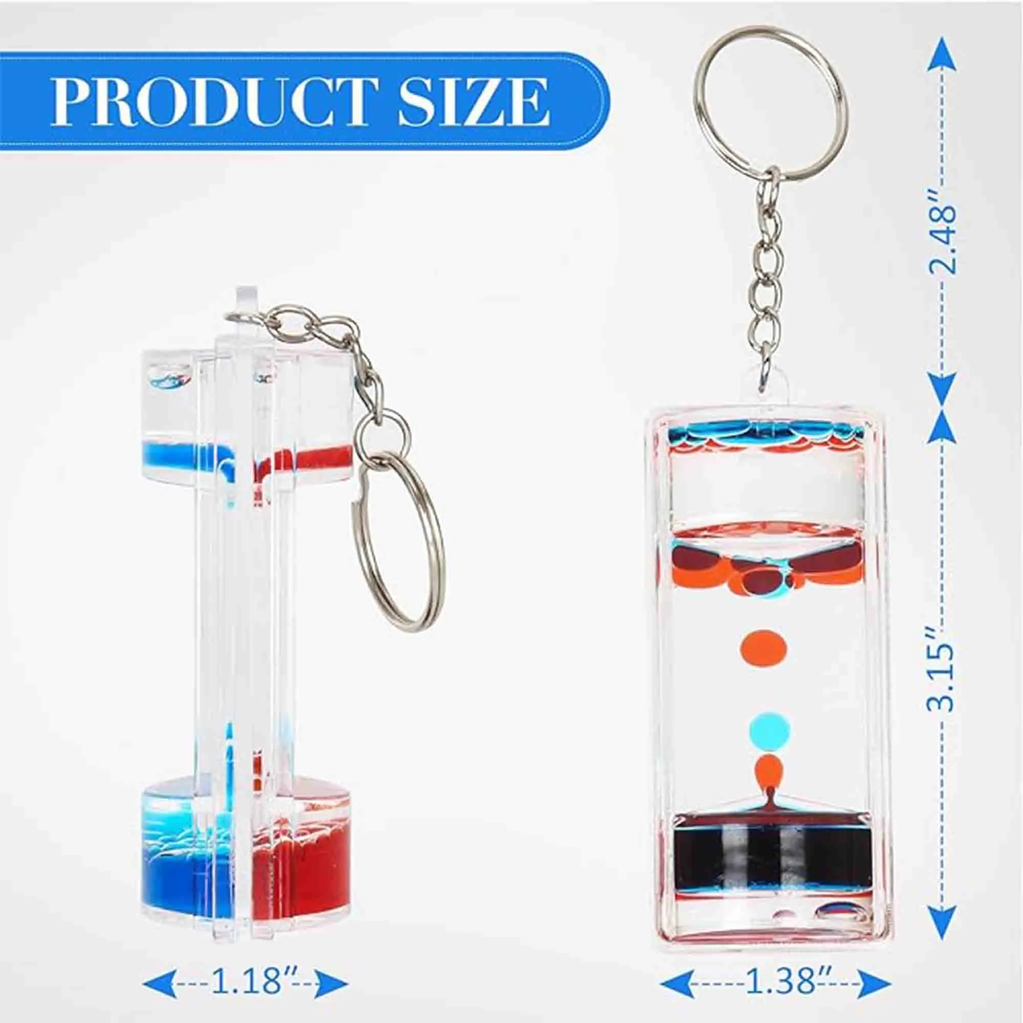 Liquid Hourglass Keychain 2
