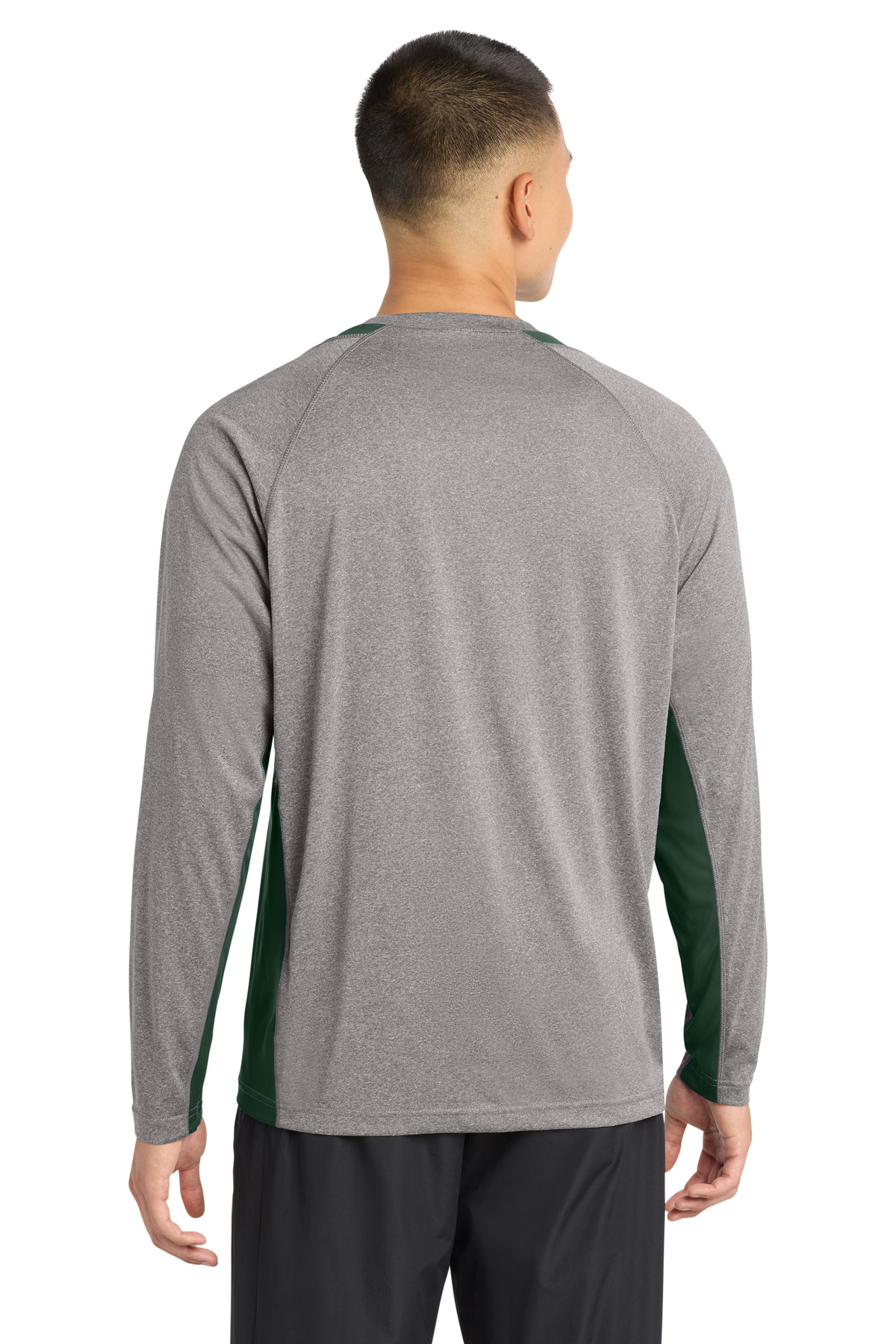 Sport-Tek Long Sleeve Heather Colorblock Contender Tee. ST361LS 21
