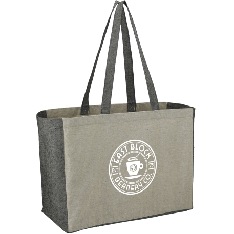 Recycled Cotton Contrast Side Shopper Tote 24