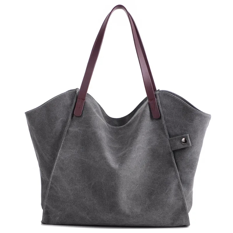 Canvas Tote Bag Handbags For Women, custom tote bag with logo imprint 2