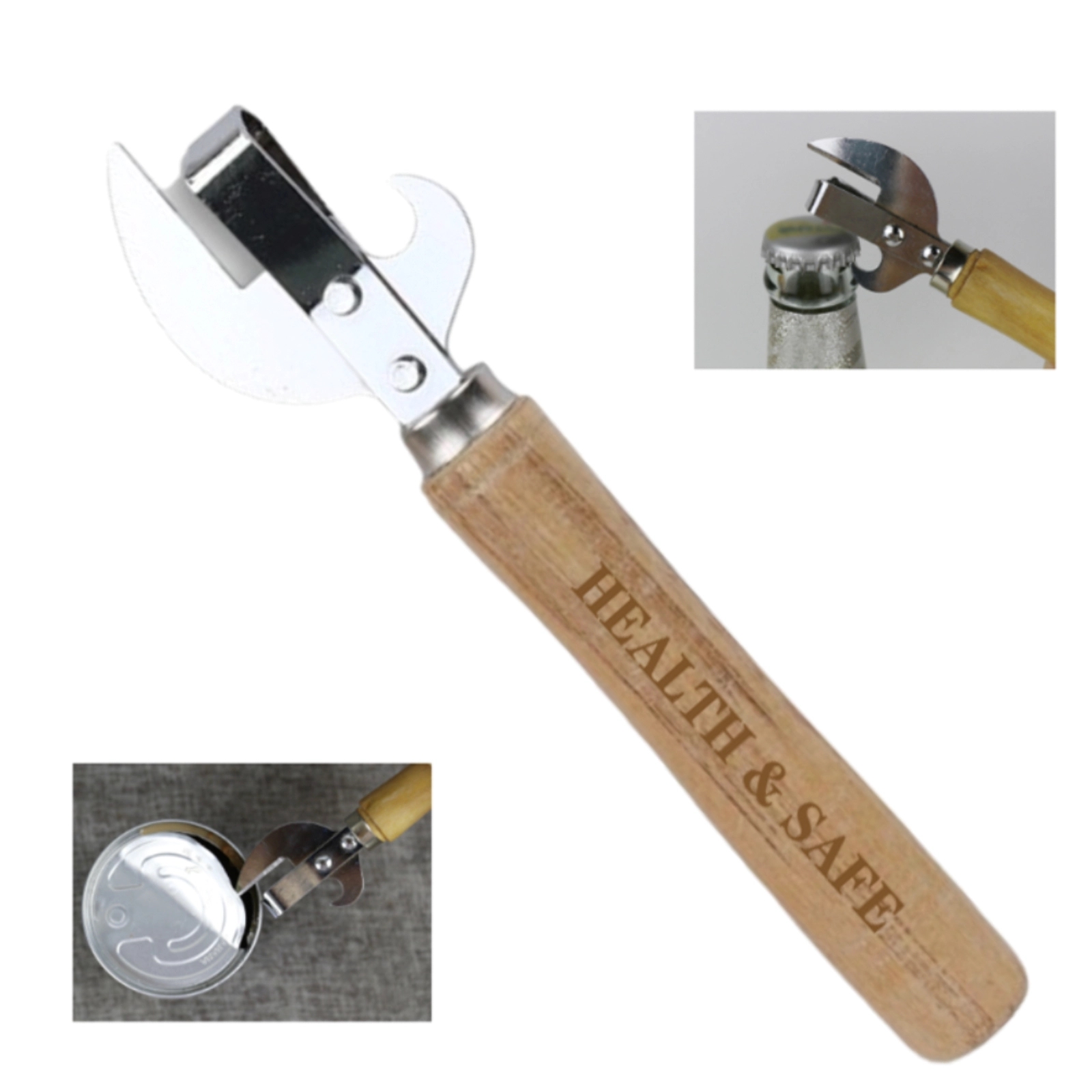 Wooden Handle Can Opener 2