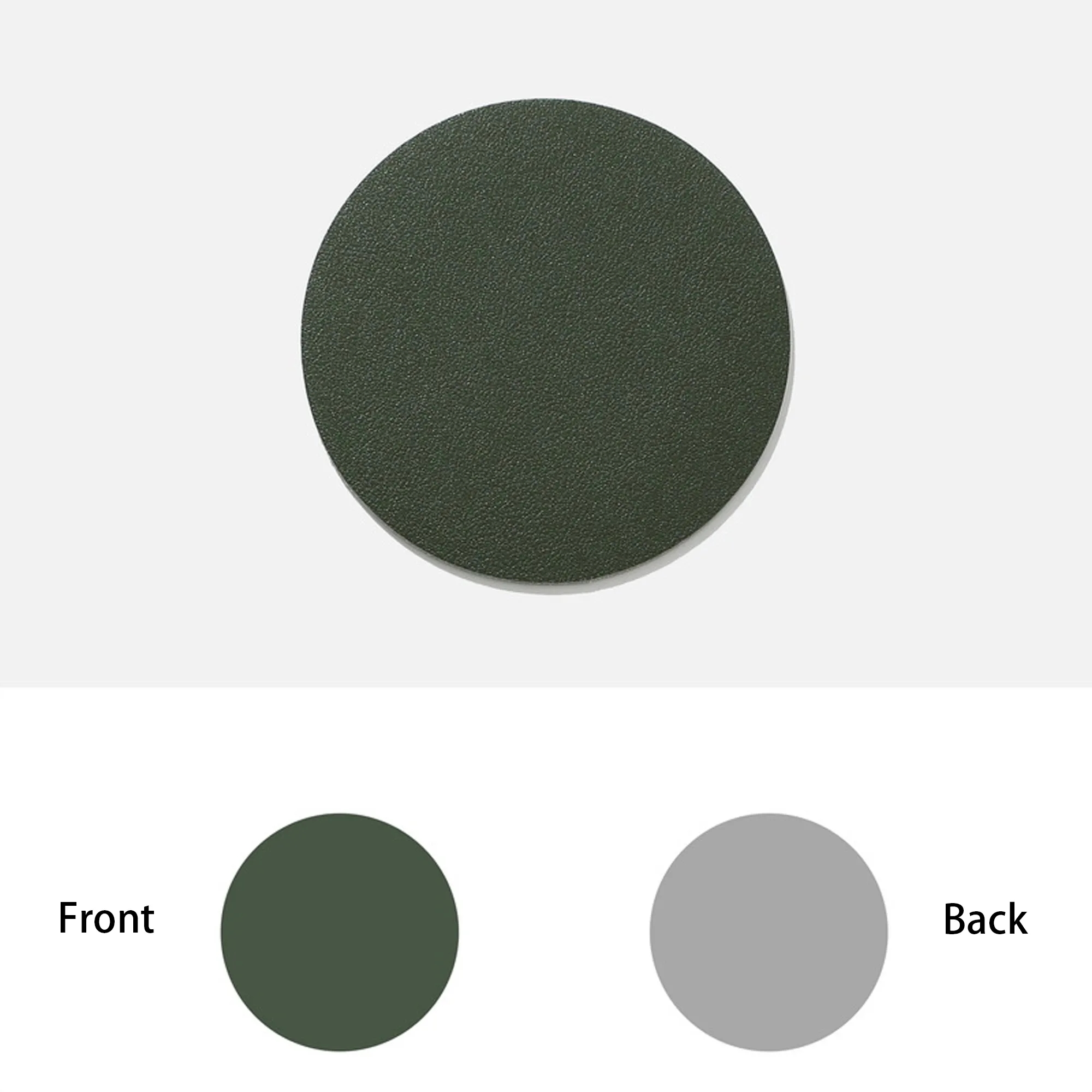PU Leather Insulated Round Coasters Double Sided MOQ50pcs 4