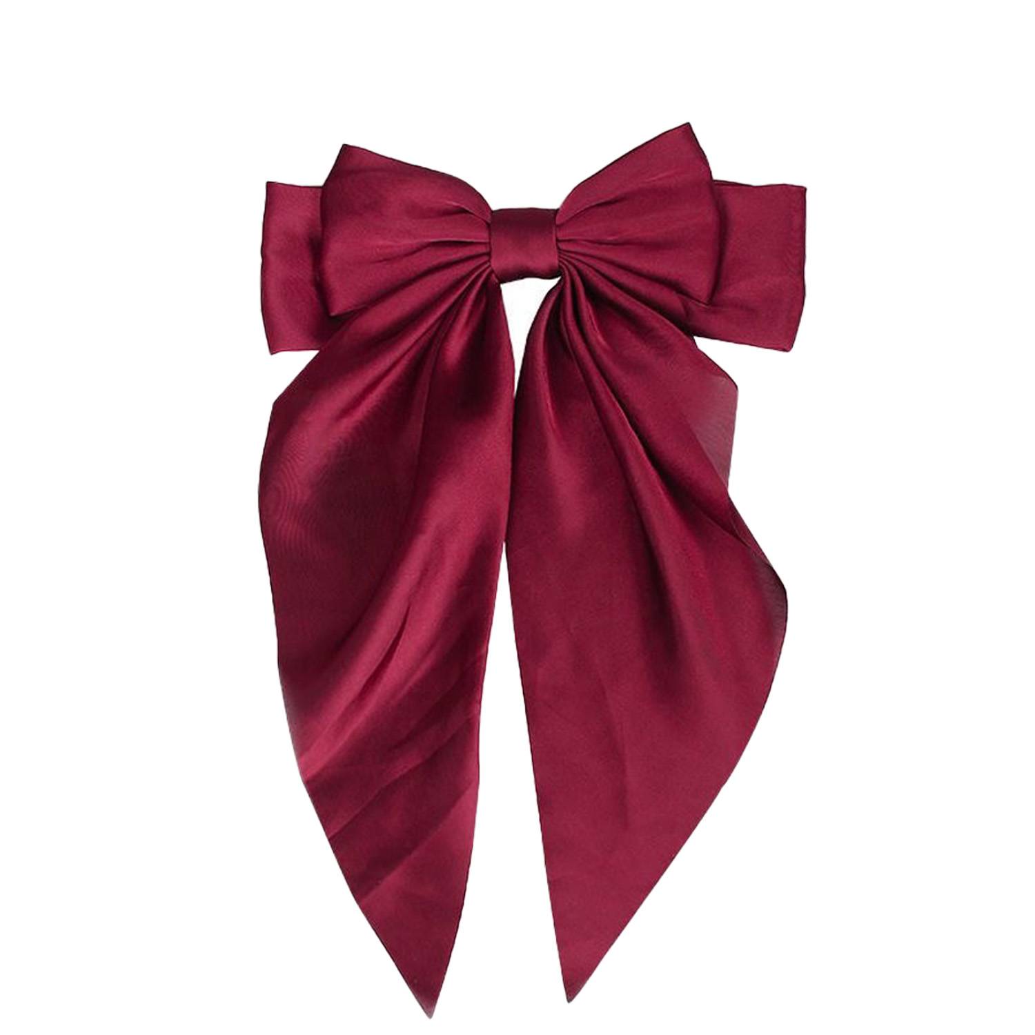 Women Long Bow Hair Clip 3