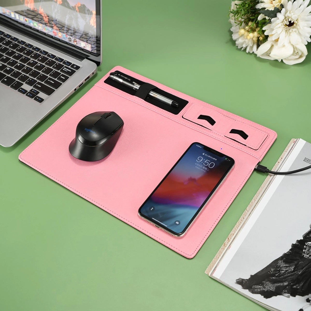 Wireless Fast Charging Mouse Pad Mat 3