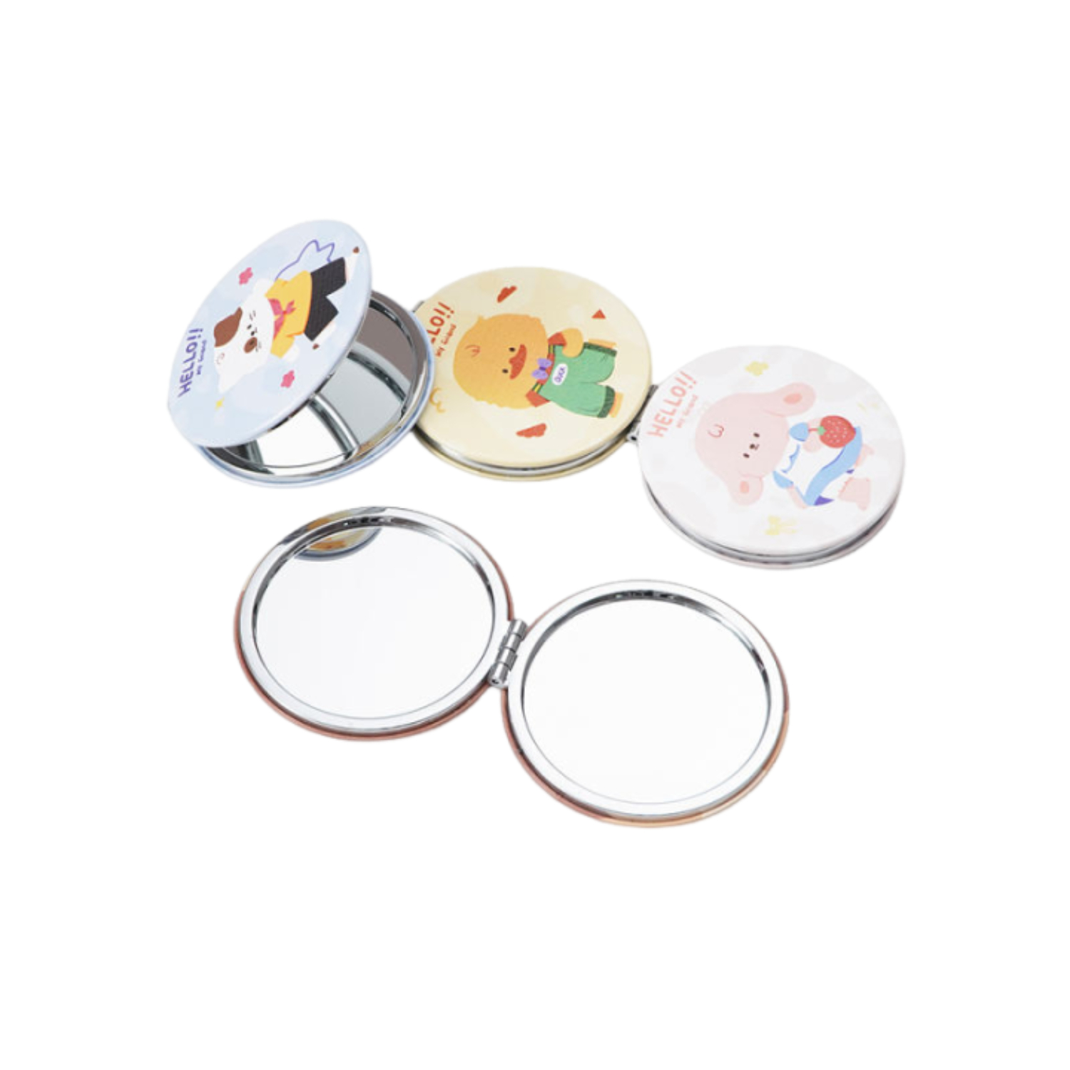 Round Shape Folding Compact Makeup Mirror 4