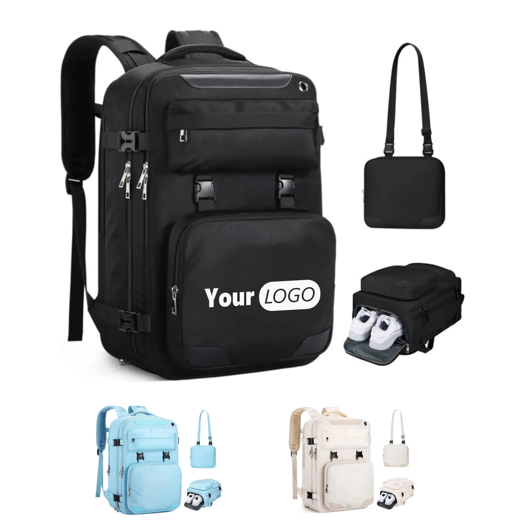 Travel Backpack With Detachable Crossbody Bag 2