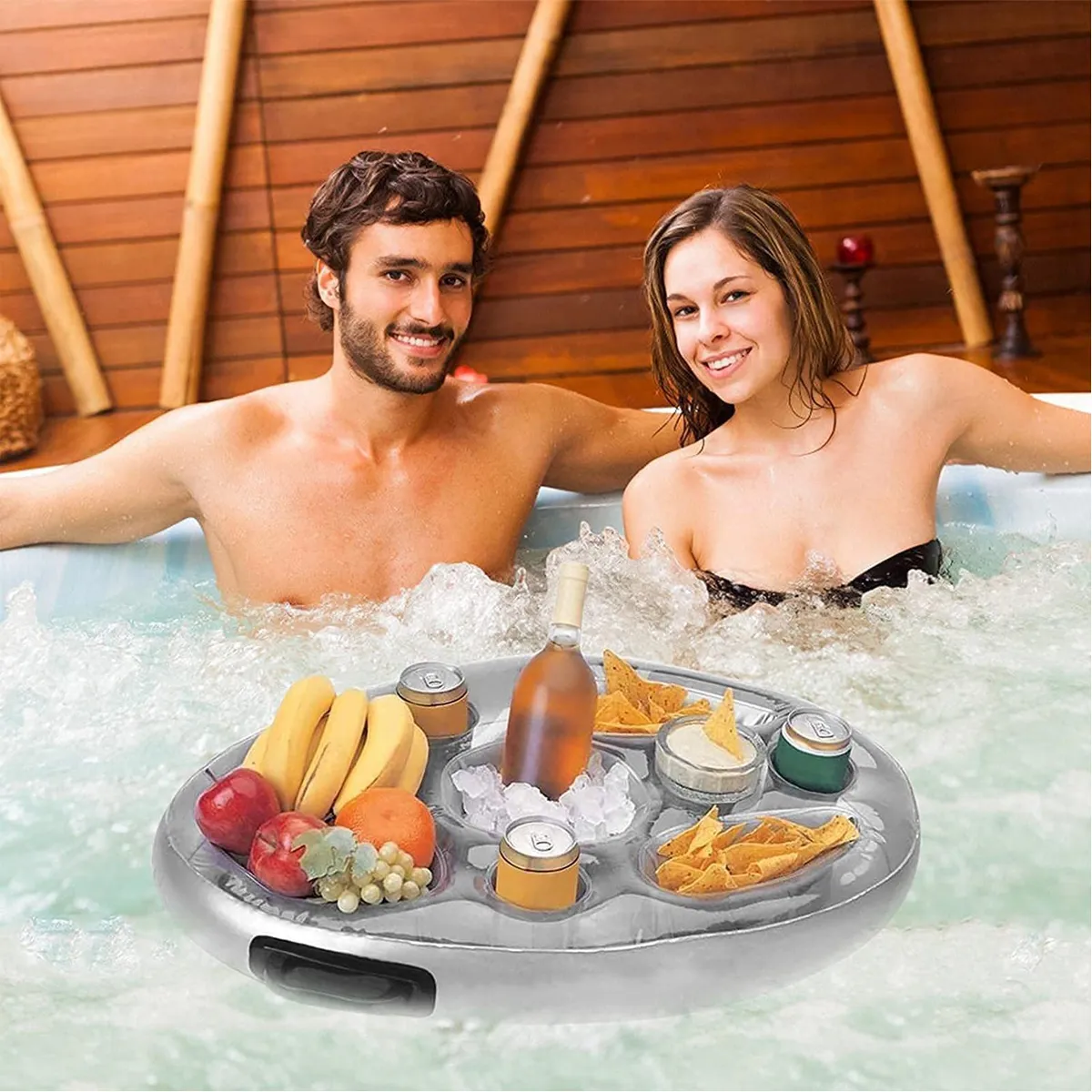 Pools Tub Large Capacity Inflatable Floating Drink Holder 2