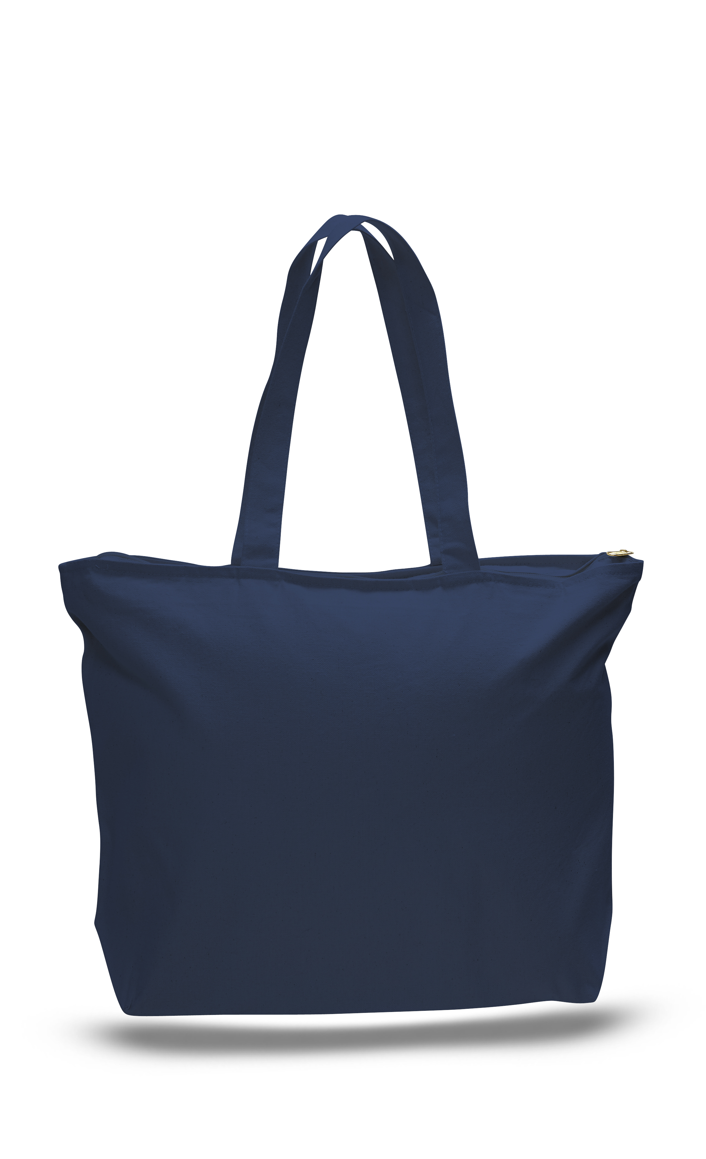 Heavy 12 oz. Cotton Canvas Zipper Tote Bag - Colors, custom tote bag with logo imprint 2