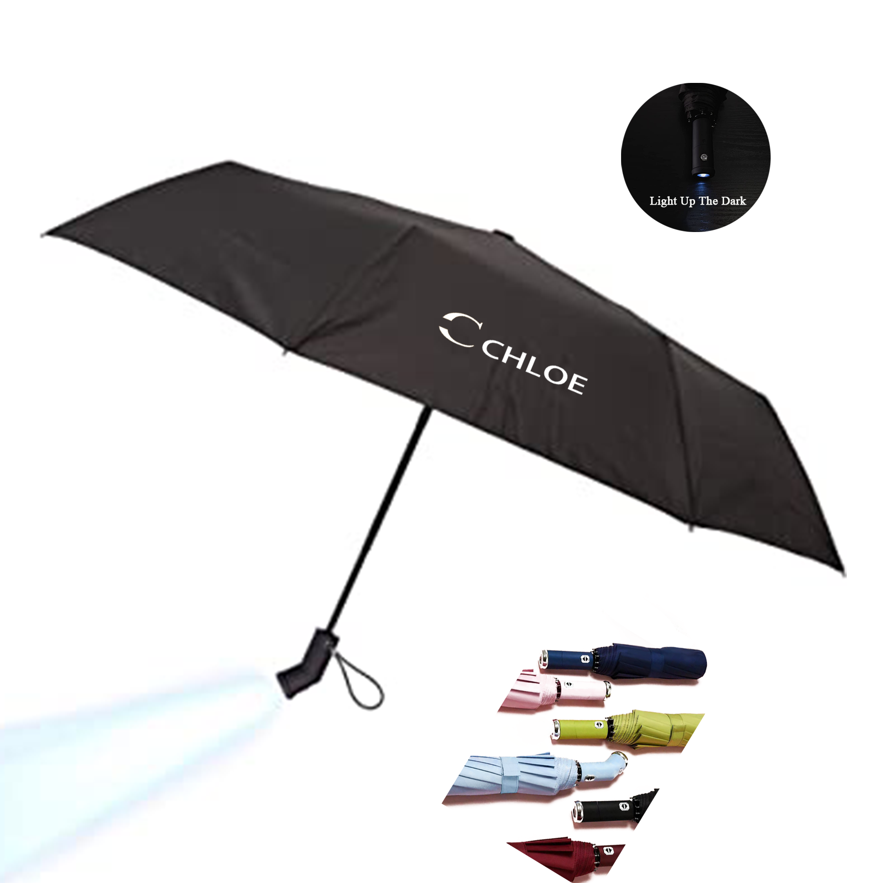 Auto Open Umbrella With Flashlight 3