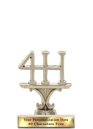 Trophy: 7", 2x3 white marble base, Unique Figure 2