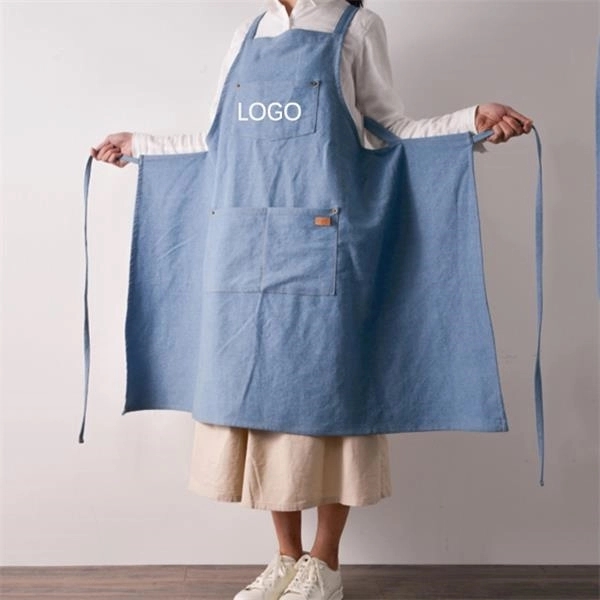 Durable multifunctional cotton denim apron 2