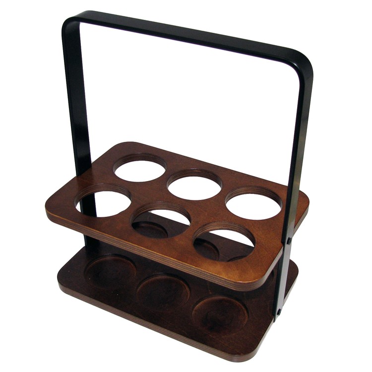 Wood 6 Pack Beverage Carrier 8