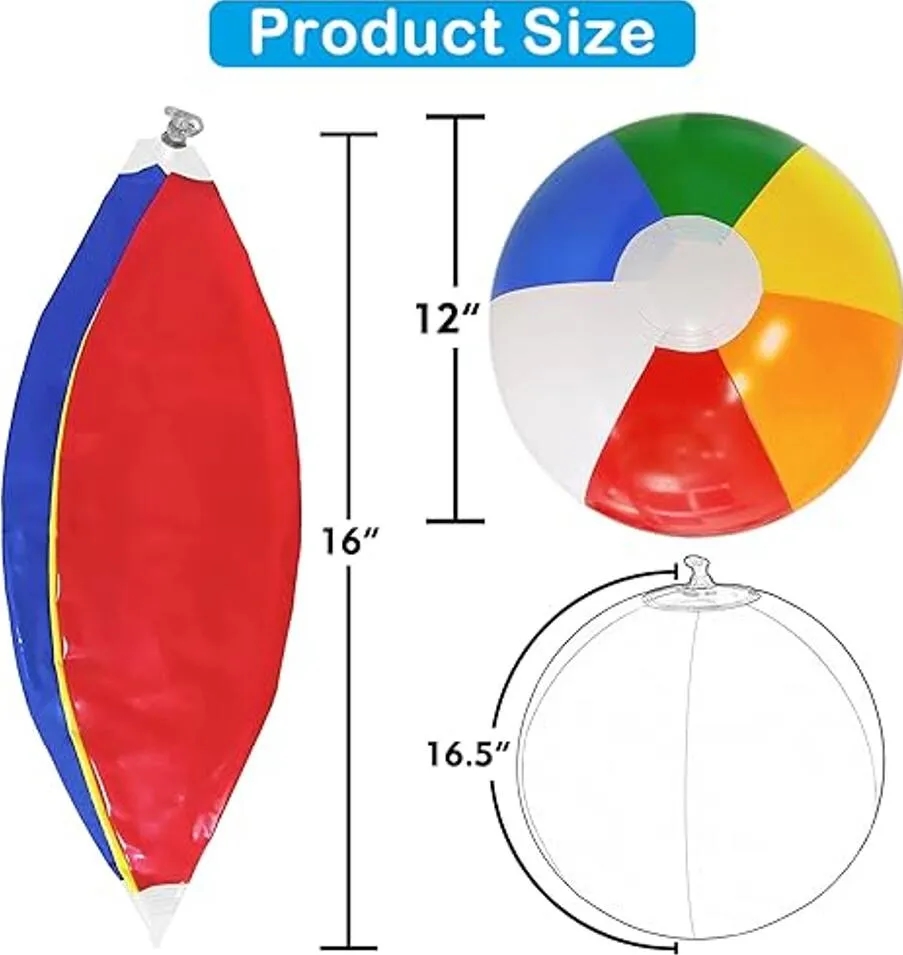 custom 16" inflatable beach ball 6