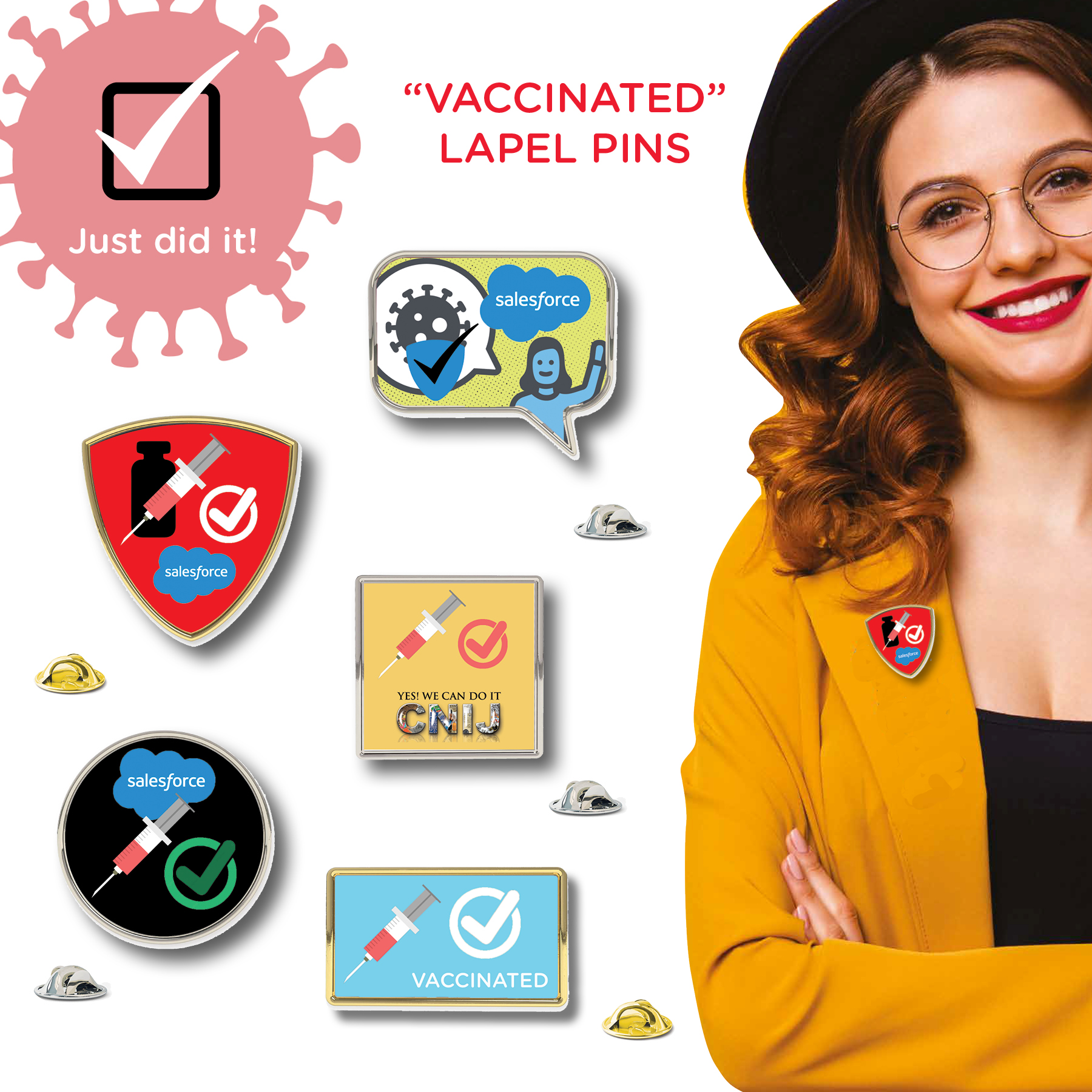 Vaccinated Lapel Pin 2