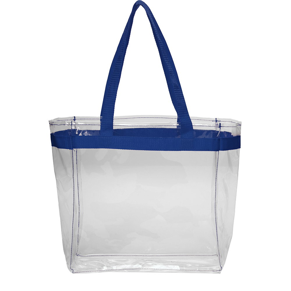 Color Handles Clear Plastic Tote Bags